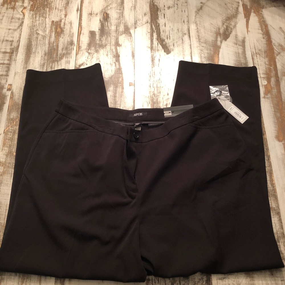 NWT Apt9 black trousers sliming 18short